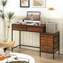 Computer Desk with 5 Drawers Home Office Desk with Side File Cabinet by LJGDeals