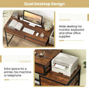 Computer Desk with 5 Drawers Home Office Desk with Side File Cabinet by LJGDeals