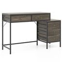 Computer Desk with 5 Drawers Home Office Desk with Side File Cabinet by LJGDeals