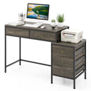 Computer Desk with 5 Drawers Home Office Desk with Side File Cabinet by LJGDeals