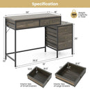 Computer Desk with 5 Drawers Home Office Desk with Side File Cabinet by LJGDeals