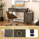 Computer Desk with 5 Drawers Home Office Desk with Side File Cabinet by LJGDeals