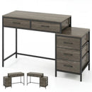 Computer Desk with 5 Drawers and Printer Stand for Bedroom and Small Spaces by DirectDeals