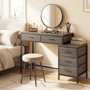 Computer Desk with 5 Drawers and Printer Stand for Bedroom and Small Spaces by DirectDeals