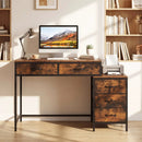 Computer Desk with 5 Drawers and Printer Stand for Bedroom and Small Spaces by DirectDeals