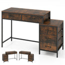 Computer Desk with 5 Drawers and Printer Stand for Bedroom and Small Spaces by DirectDeals