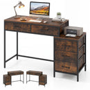 Computer Desk with 5 Drawers and Printer Stand for Bedroom and Small Spaces by LJGDeals