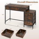 Computer Desk with 5 Drawers and Printer Stand for Bedroom and Small Spaces by LJGDeals