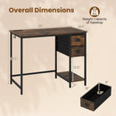 Computer Desk with Charging Station and 2 Fabric Drawers for Small Spaces by LJGDeals