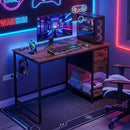 Computer Desk with Charging Station and 2 Fabric Drawers for Small Spaces by LJGDeals