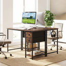 Computer Desk with Charging Station and 2 Fabric Drawers for Small Spaces by LJGDeals