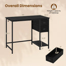 Computer Desk with Charging Station and 2 Fabric Drawers for Small Spaces by LJGDeals