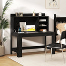 Modern Computer Desk with Hutch and Storage Shelves by LJGDeals