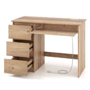 Computer Desk with Power Outlet Keyboard Tray and 3 Large Drawers by LJGDeals