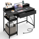 48 Inch Computer Desk with Monitor Stand Drawer and Shelves