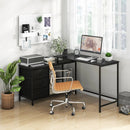 L-shaped Computer Desk with Power Outlet for Working Studying Gaming by LJGDeals