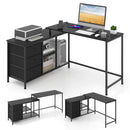 L-shaped Computer Desk with Power Outlet for Working Studying Gaming by LJGDeals