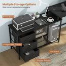 L-shaped Computer Desk with Power Outlet for Working Studying Gaming by LJGDeals