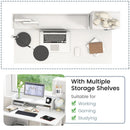 Modern Computer Desk with Storage Bookshelf and Hutch for Home Office by DirectDeals