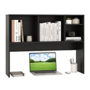 Computer Desktop Bookcase with 4 Cubbies and Open Back Compartment-White by DirectDeals