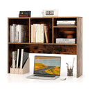 Computer Desktop Bookcase with 4 Cubbies and Open Back Compartment by LJGDeals