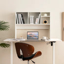 Computer Desktop Bookcase with 4 Cubbies and Open Back Compartment by LJGDeals