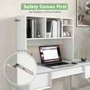 Computer Desktop Bookcase with 4 Cubbies and Open Back Compartment by LJGDeals