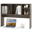 Computer Desktop Bookcase with 4 Cubbies and Open Back Compartment-White by DirectDeals