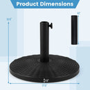 Concrete Patio Umbrella Base with Rattan Pattern for Lawn by LJGDeals
