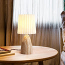 Conical Gusnow Travertine Table Lamp