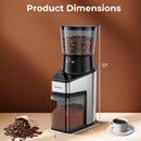 Conical Burr Coffee Grinder with 60 Precise Grinding Settings and Digital Display by LJGDeals