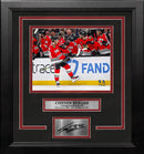 Connor Bedard First NHL Goal Chicago Blackhawks 8" x 10" Framed Hockey Photo with Engraved Autograph by Dynasty Sports & Framing