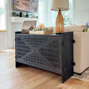 48 Inch Carved Pattern Wood Console Table by Decor Steals
