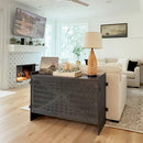 48 Inch Carved Pattern Wood Console Table