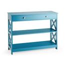 Console Table 3-Tier with Drawer and Storage Shelves by LJGDeals