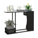 43.5 Inch Console Table with Plant Position and Faux Marble Top-Black by LJGDeals