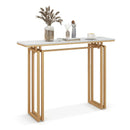 43.5 Inch Console Table with Heavy-duty Metal Frame-Golden by LJGDeals