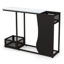 43.5 Inch Console Table with Plant Position and Faux Marble Top-Black by LJGDeals