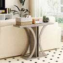 Console Table 39.5 Inch Rectangular Entryway Table with Geometric Frame by LJGDeals