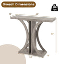 Console Table 39.5 Inch Rectangular Entryway Table with Geometric Frame by LJGDeals