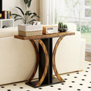 Console Table 39.5 Inch Rectangular Entryway Table with Geometric Frame by LJGDeals