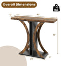 Console Table 39.5 Inch Rectangular Entryway Table with Geometric Frame by LJGDeals