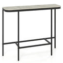 Console Table 44-Inch Entryway Table with Faux Marble Tabletop and Heavy-Duty Metal Frame by LJGDeals