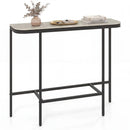 Console Table 44-Inch Entryway Table with Faux Marble Tabletop and Heavy-Duty Metal Frame by LJGDeals