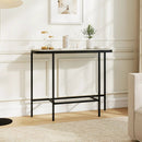Console Table 44-Inch Entryway Table with Faux Marble Tabletop and Heavy-Duty Metal Frame by DirectDeals