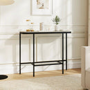 Console Table 44-Inch Entryway Table with Faux Marble Tabletop and Heavy-Duty Metal Frame by LJGDeals