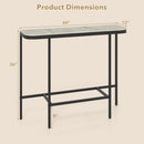 Console Table 44-Inch Entryway Table with Faux Marble Tabletop and Heavy-Duty Metal Frame by DirectDeals