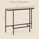 Console Table 44-Inch Entryway Table with Faux Marble Tabletop and Heavy-Duty Metal Frame by LJGDeals