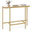 Console Table 44-Inch Entryway Table with Faux Marble Tabletop and Heavy-Duty Metal Frame by DirectDeals