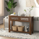 2-Tier Console Table with Drawers and Open Storage Shelf by LJGDeals